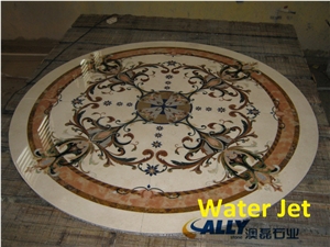 Marble Waterjet Medallion Flooring Patterns,Marble Medallion,Waterjet Medallion,Waterjet Marble Medallion, Dark Emperador Brown Marble Waterjet Medallions