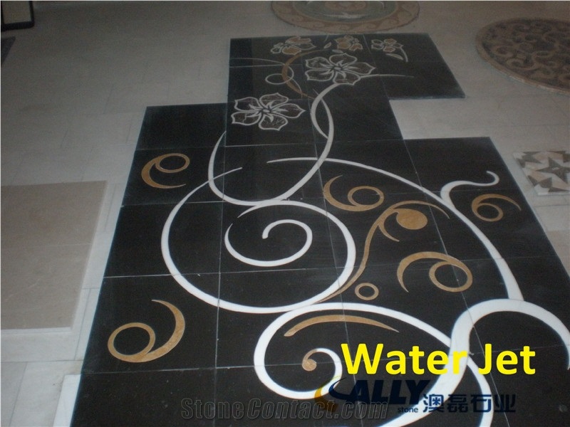 Marble Waterjet Medallion Flooring Patterns,Marble Medallion,Waterjet Medallion,Waterjet Marble Medallion, Dark Emperador Brown Marble Waterjet Medallions