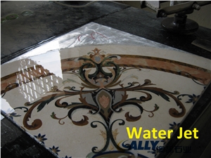 Marble Waterjet Medallion Flooring Patterns,Marble Medallion,Waterjet Medallion,Waterjet Marble Medallion, Dark Emperador Brown Marble Waterjet Medallions