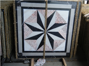 Marble Waterjet Pattern Tiles,Marble Floor Medallion Tiles,Stone Waterjet Medallion