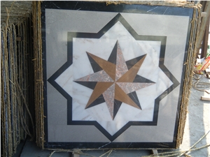 Marble Waterjet Pattern Tiles,Marble Floor Medallion Tiles,Stone Waterjet Medallion