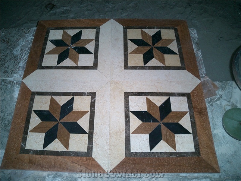 Marble Waterjet Pattern Tiles,Marble Floor Medallion Tiles,Stone Waterjet Medallion