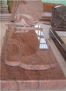 Multicolor Red Tombstone,Multicolor Red Monument,Multicolor Red Granite,Red Granite,Red Tombstone,Red Monument,Red Headstone,India Red Granite