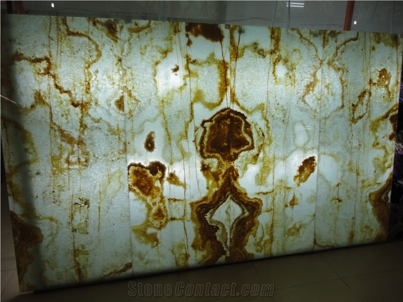 Onyx Composite Slabs, Iran White Onyx