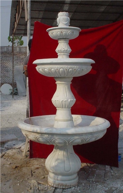 White Marble Water Fountain,China White Jade Fountain,Wellest Exterior Water White Marble Fountain,Garden Fountain,Carved Sculpture Fountain