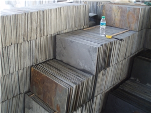 Yellow Slate Tiles and Slabs, China Beige Slate Flooring Tile,Roofing Tile