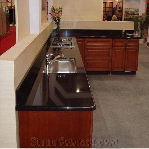Black Galaxy Granite Kitchen Countertops/Worktops