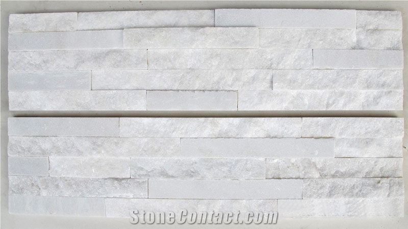 Natural Surface White Cultured Stone, Wall Cladding, Stacked Stone Veneer