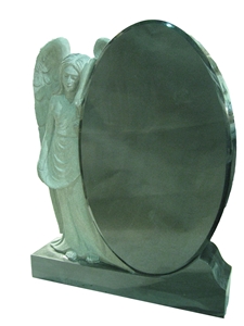 Shanxi black granite tombstone with angel carving, Nice design Monuments headstone, natural stone cemetery gravestone