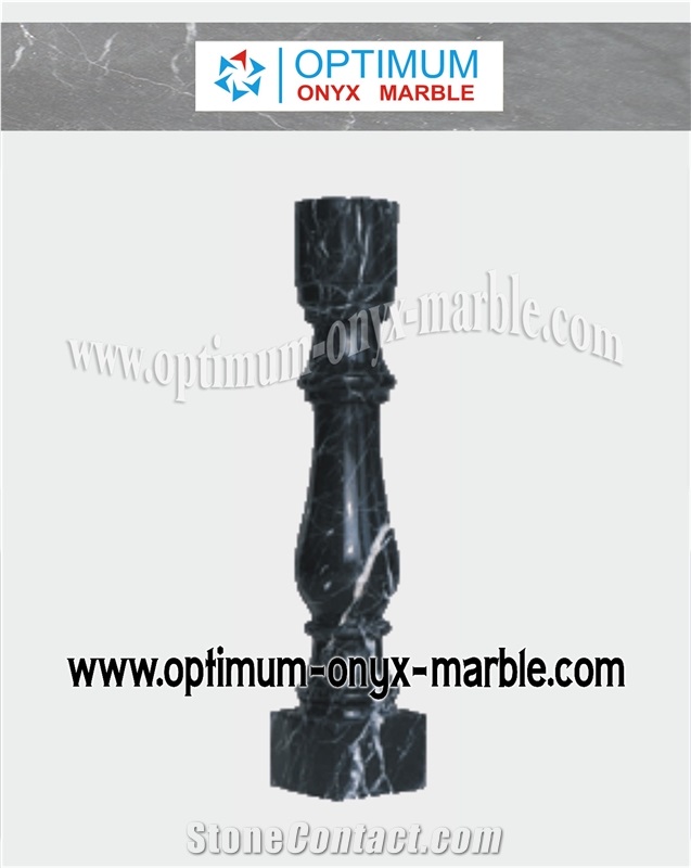 Marble Balustrade - Jet Black, Black Pakistan Marble Balustrade