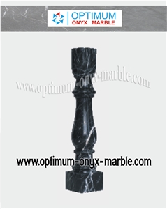 Marble Balustrade - Jet Black, Black Pakistan Marble Balustrade Marble Balustrade - Jet Black, Black Pakistan Marble Balustrade