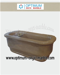 Marble Bath Tub - Sahara Gold