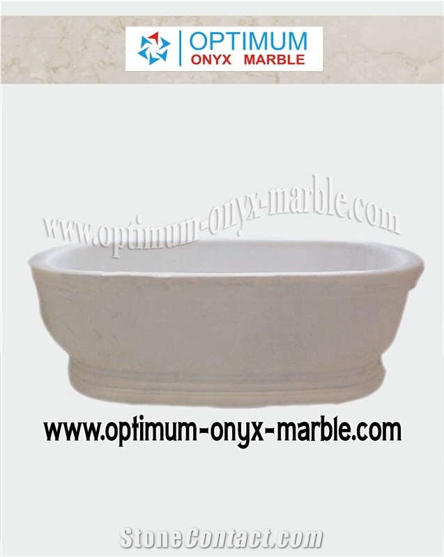Marble Bath Tub - Ziarat White / Carerra White