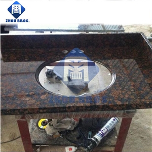 37"X22" Brown Stone Baltic Brown Granite Polishing Countertop,Vanity Top for Bathroom