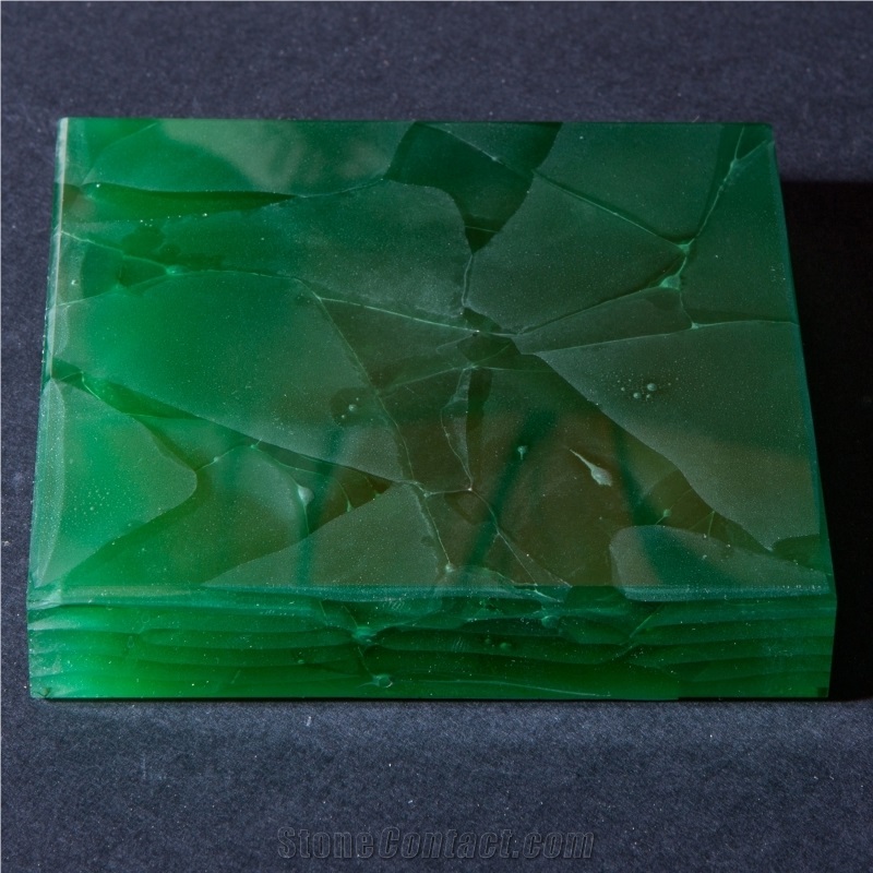 Melt Crystal Jadetranslucent Decorative China White Artificial Onyx Tiles & Slabs for Bath Tops