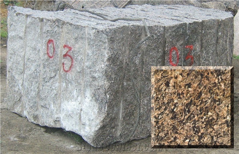 Dmytrit Granite Blocks, Brown Ukraine Granite Blocks