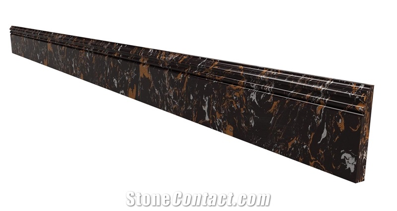 China Artificial Black Marble Tiles & Slabs