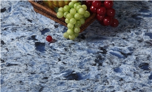 Engineered Quartz Cambria Blue Color Moving Pattern