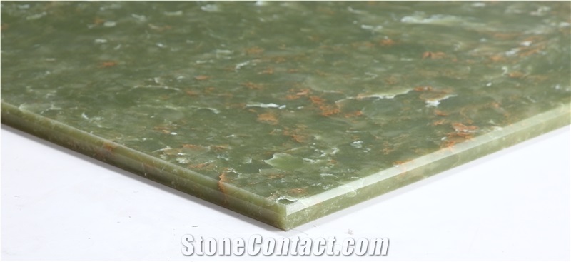 Onyx Green Quartz Stone Tiles for Kithcen Worktops Bench Tops Cambria Color