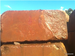 Rosso Ducale Marble Blocks, Red Marble Turkey Blocks