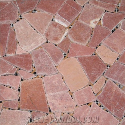 Crushed Marble Stone Mosaic Tumbled