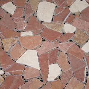 Crushed Marble Stone Mosaic Tumbled