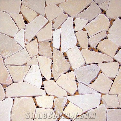 Crushed Marble Stone Mosaic Tumbled