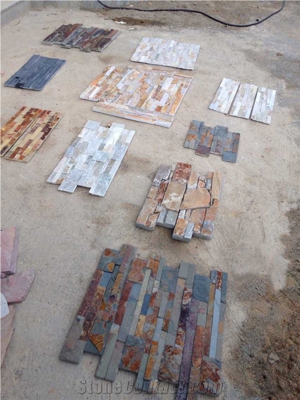 Black Slate Irregular Flagstones, Flagstone Road Paving