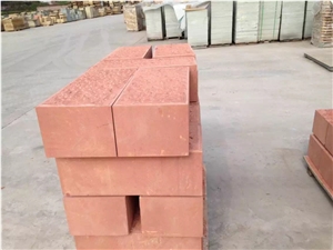 China Red Sandstone Kerbstone, Side Stone