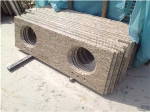 Giallo Santa Cecilia Granite Vanities Tops, Granite Bath Counter Tops, Granite Bar Tops