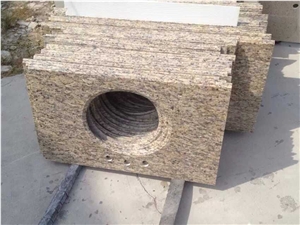 Giallo Santa Cecilia Granite Vanities Tops, Granite Bath Counter Tops, Granite Bar Tops