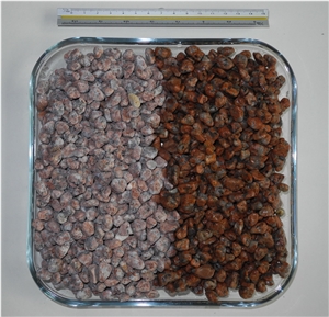China Dark Red Granite Gravels, Ball-Milled China Dark Red Granite Gravels, Ball-Milled