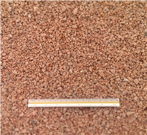 China Dark Red Granite Gravels, Ball-Milled