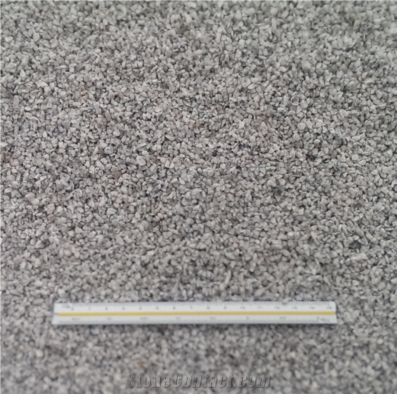 Granite Pebbles with Black Spots,Ball-Milled, G359 White Granite Pebble & Gravel