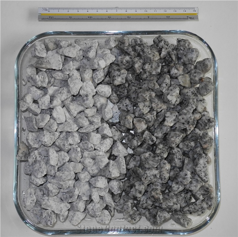 Light-Grey Granite Gravels with Black Spots