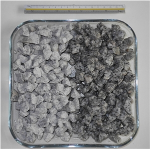 Light-Grey Granite Gravels with Black Spots