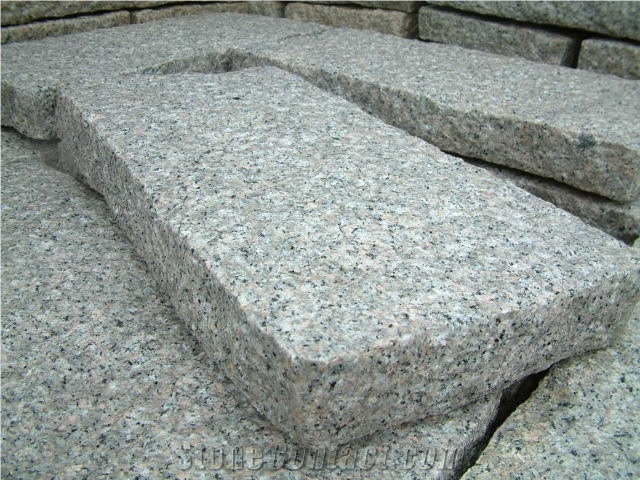 White Granite Viet Nam Cubic Slap Block, Lilac Sierra Granite Cube Stoen & Pavers