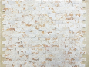 Gold Spider , Interior Cultured Stone , Cultured Stone Mosaic, Spider Golden Yellow Marble Cultured Stone