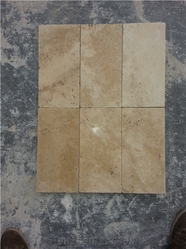 Denizli Classic Light Travertine Tumbled Paver