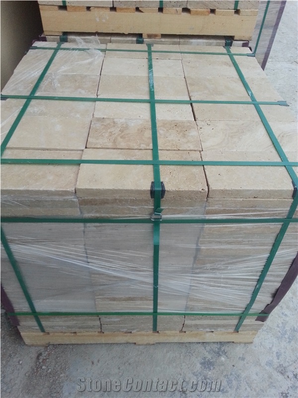 Denizli Classic Light Travertine Tumbled Paver