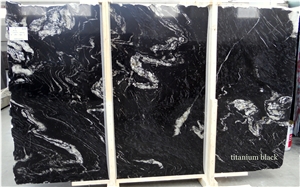 Titanium Black Granite Block, Brazil Black Granite