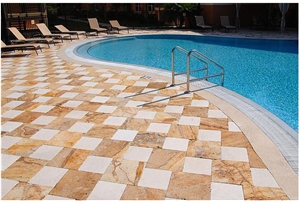 Travertine Swimming Pool Terrace Pavements