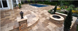 Travertine Swimming Pool Terrace Pavements