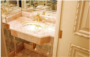Pink Onyx Vanity Top