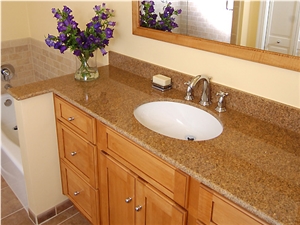 Giallo Antico Granite with a 2cm Demi-Bullnose Edge Vanity Top