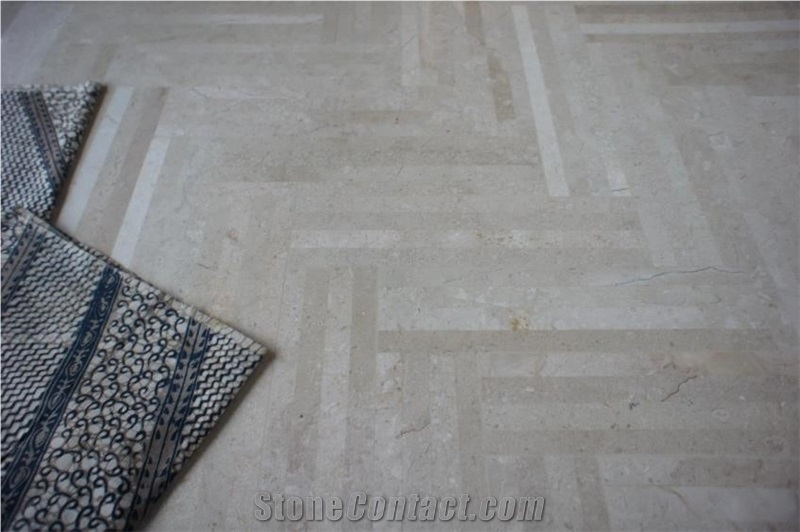 Zion Beige Marble Parquet Floor Tiles