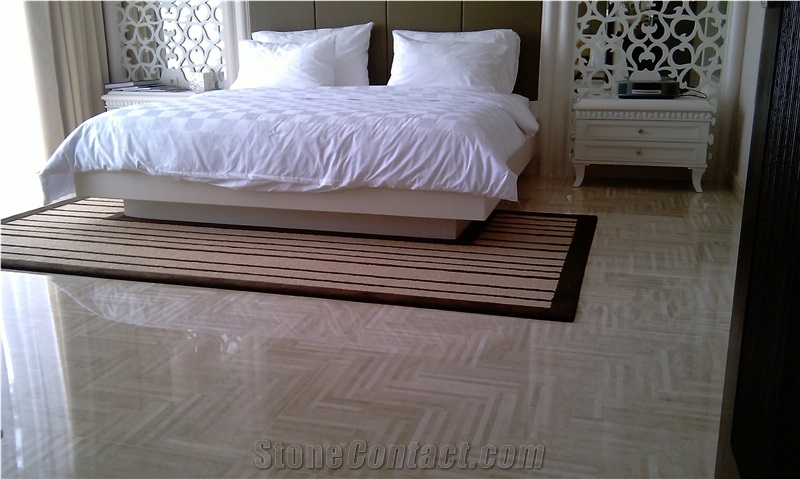 Zion Beige Marble Parquet Floor Tiles