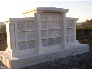 Columbarium cemetery crypts, cinerary urns with Pierre de Lens and Granite