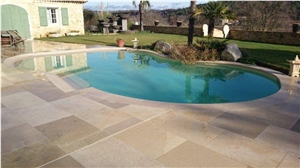 Pierre Dure De Dordogne Limestone Swimiing Pool Paverment