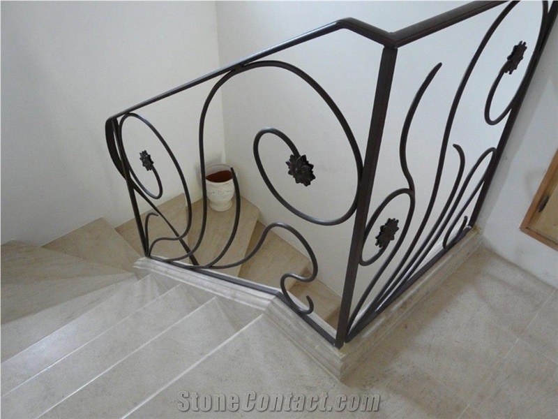 Semond Clair Limestone Stair Riser and Steps